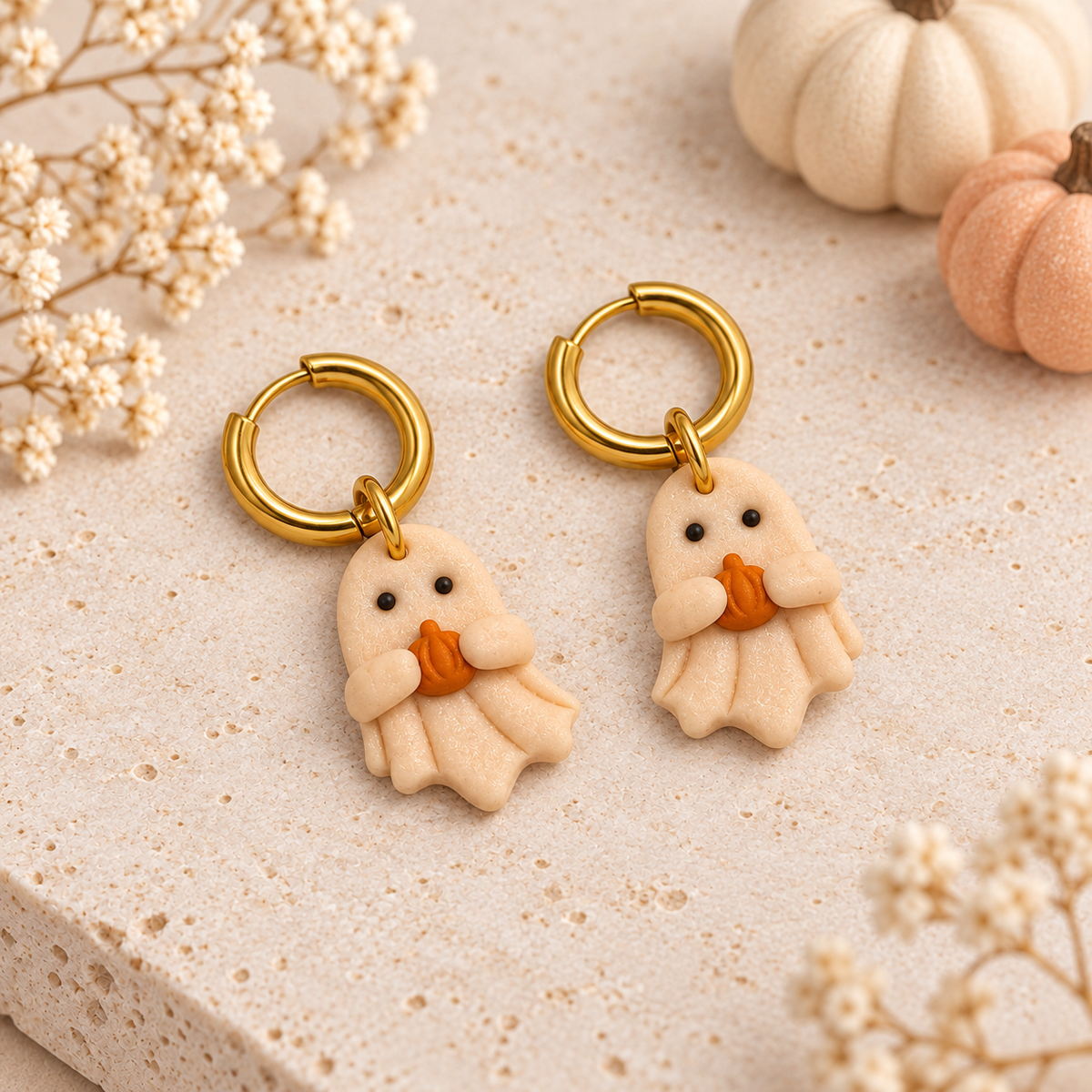 Pendientes Boo Fluorescet Aro