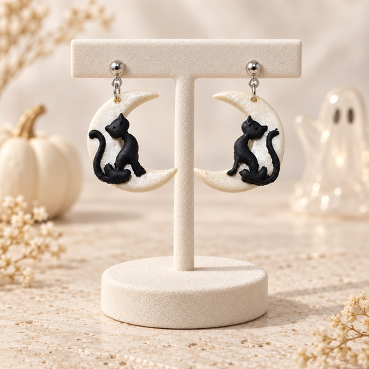 Pendientes Moon Cat