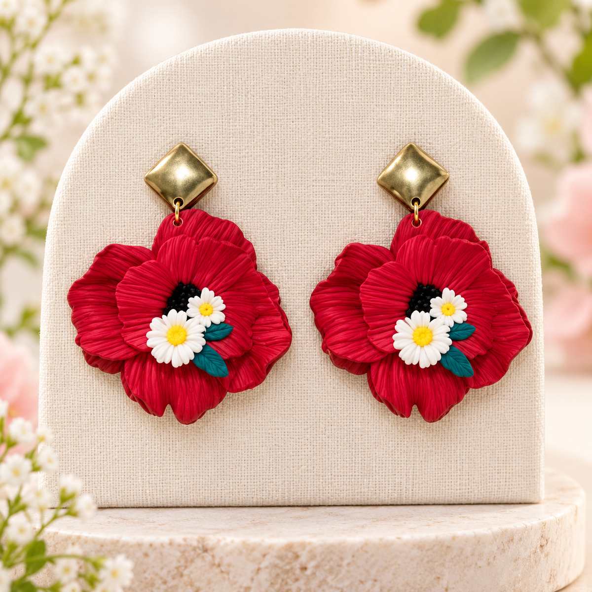 Pendientes Amapola San Isidro