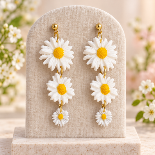 Pendientes Trio de Margaritas