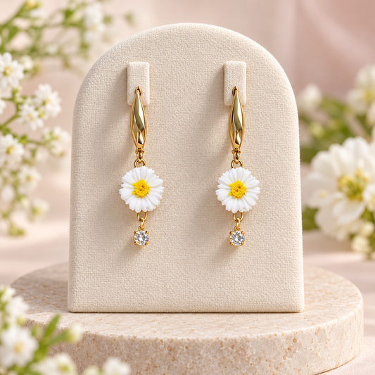 Pendientes Mini Margaritas Doradas