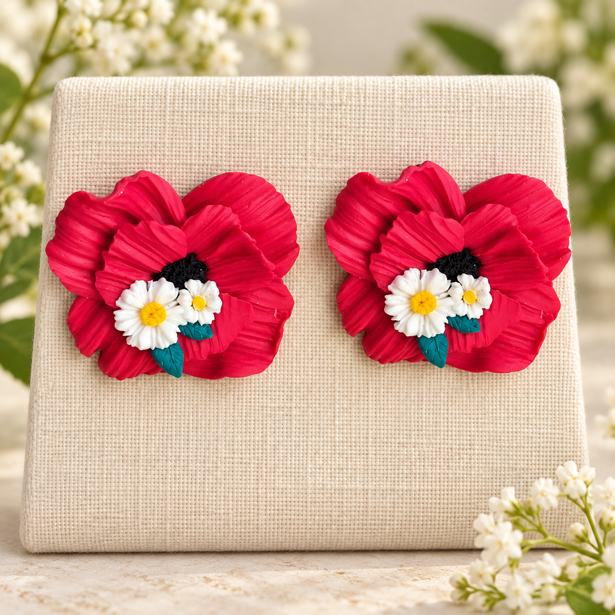 Pendientes Amapola Detalles Margaritas