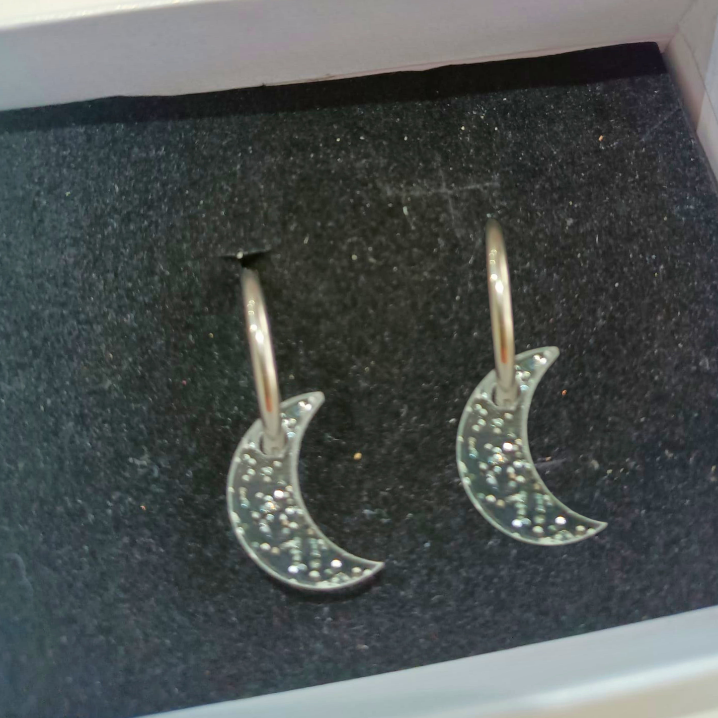 PENDIENTES LUNA BRILLANTE