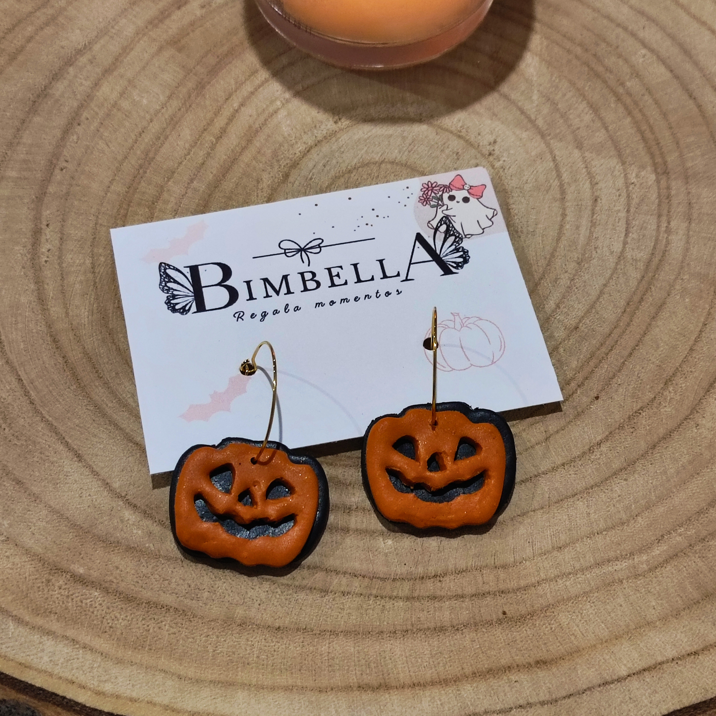 PENDIENTES  BLACK PUMKIN