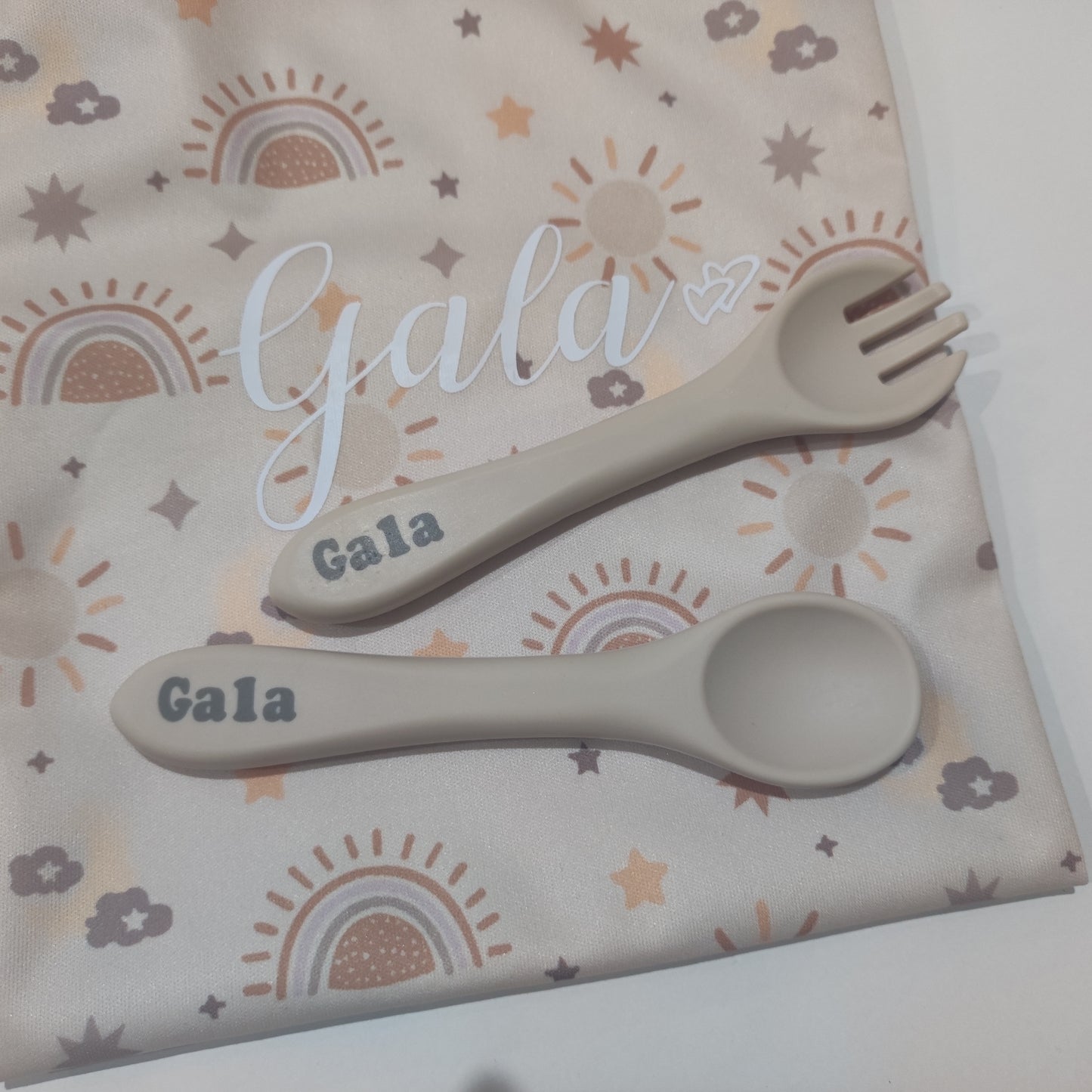 SET CUBIERTOS NOMBRE SILICONA