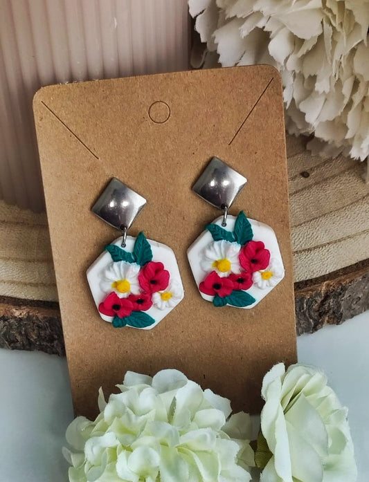 PENDIENTES HEXAGONO DE MAYO
