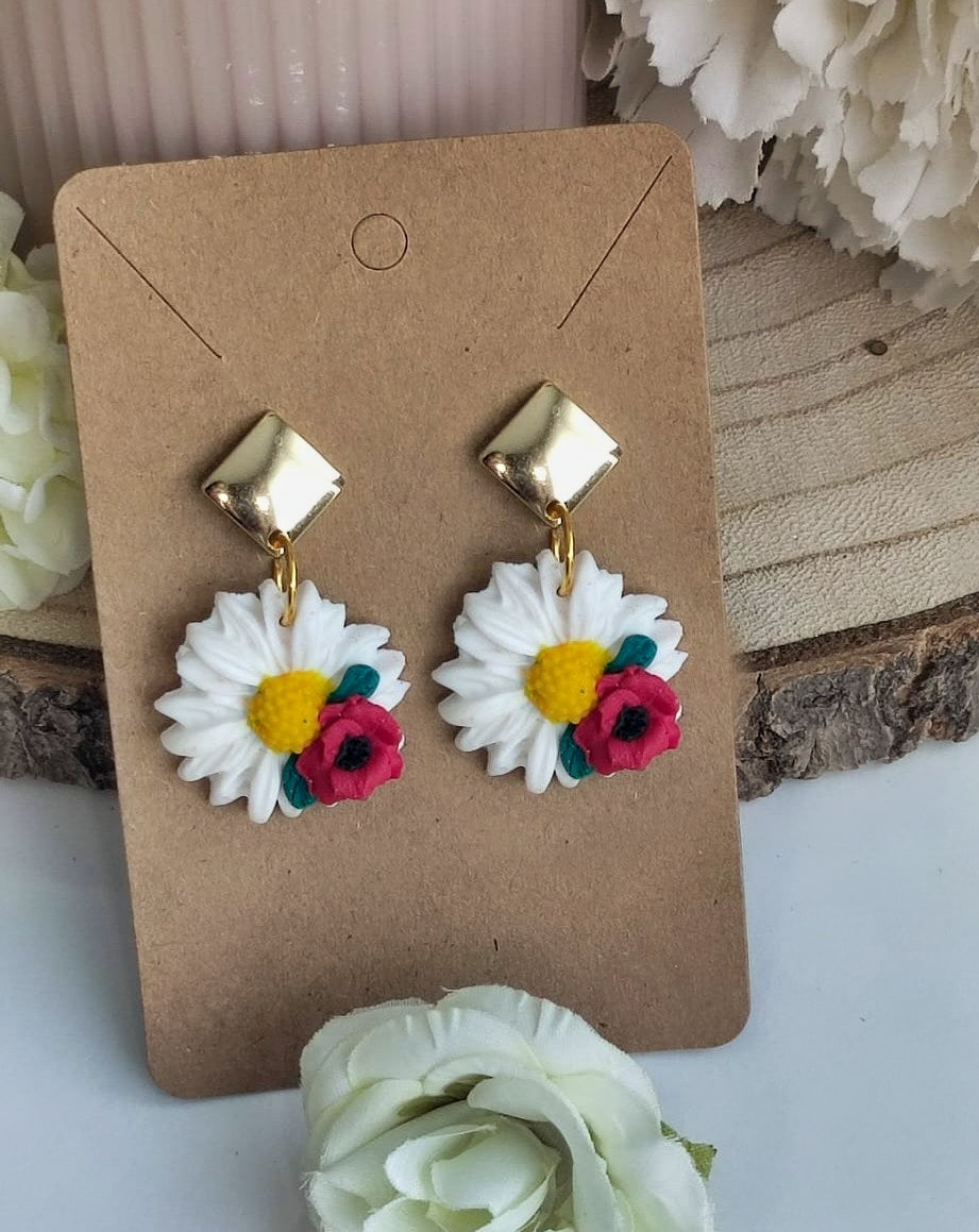 PENDIENTES MARGARITA DETALLE AMAPOLA