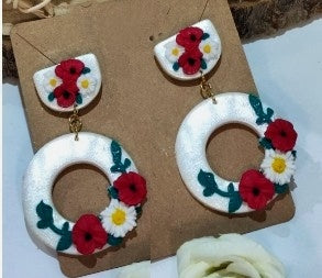 PENDIENTES ARO DE FLORES
