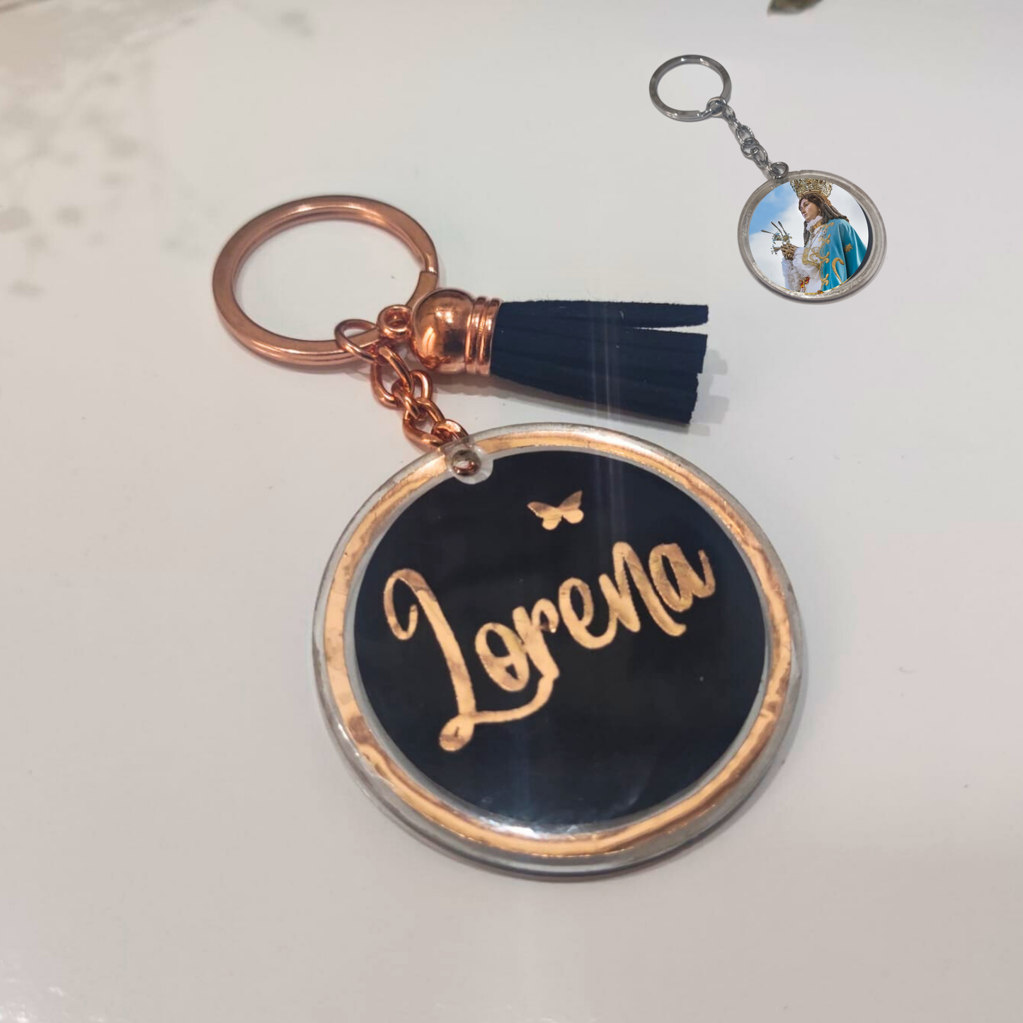 LLAVERO PERSONALIZADO PURISIMA DOBLE CARA