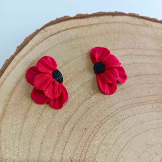 PENDIENTES MEDIA AMAPOLA