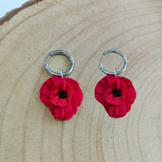 PENDIENTES AMAPOLA ARO