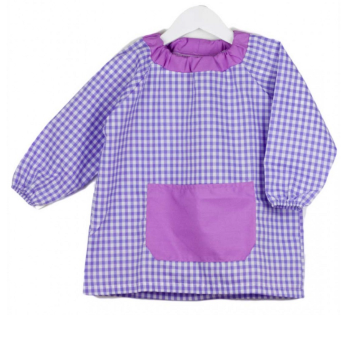 BABI/BATA ESCOLAR CUADROS S/BOTONES PERSONALIZADO