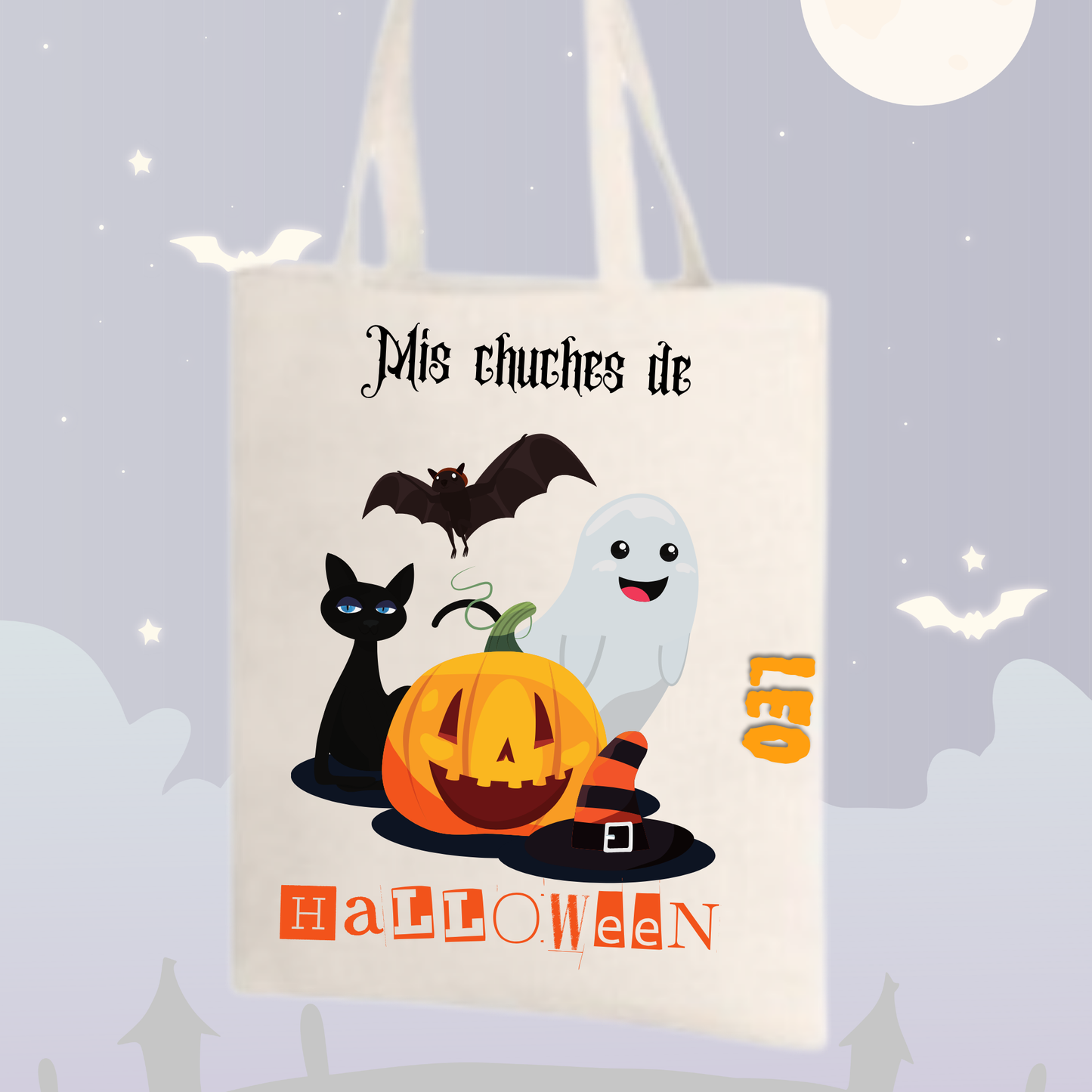 BOLSA TOTE PERSONALIZADA HALLOWEEN