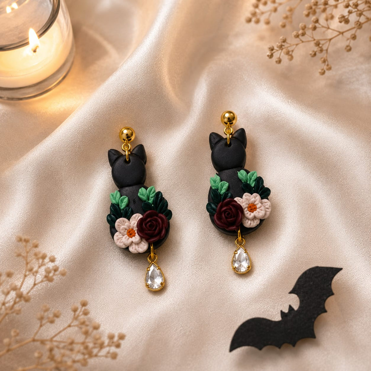Pendientes Cat Flowers