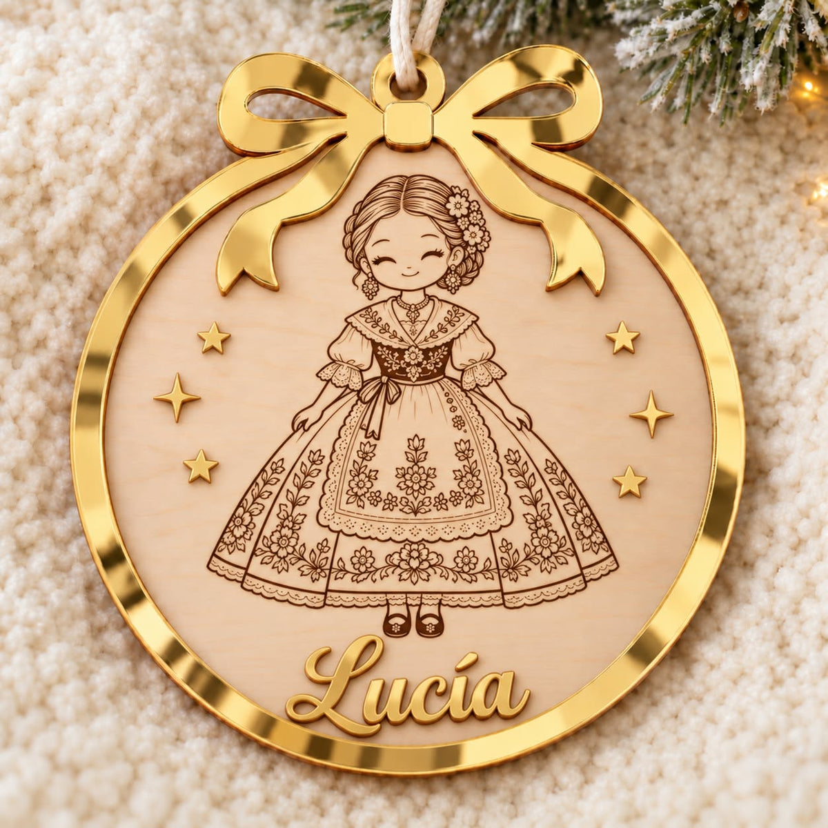 Adorno navidad personalizado traje regional