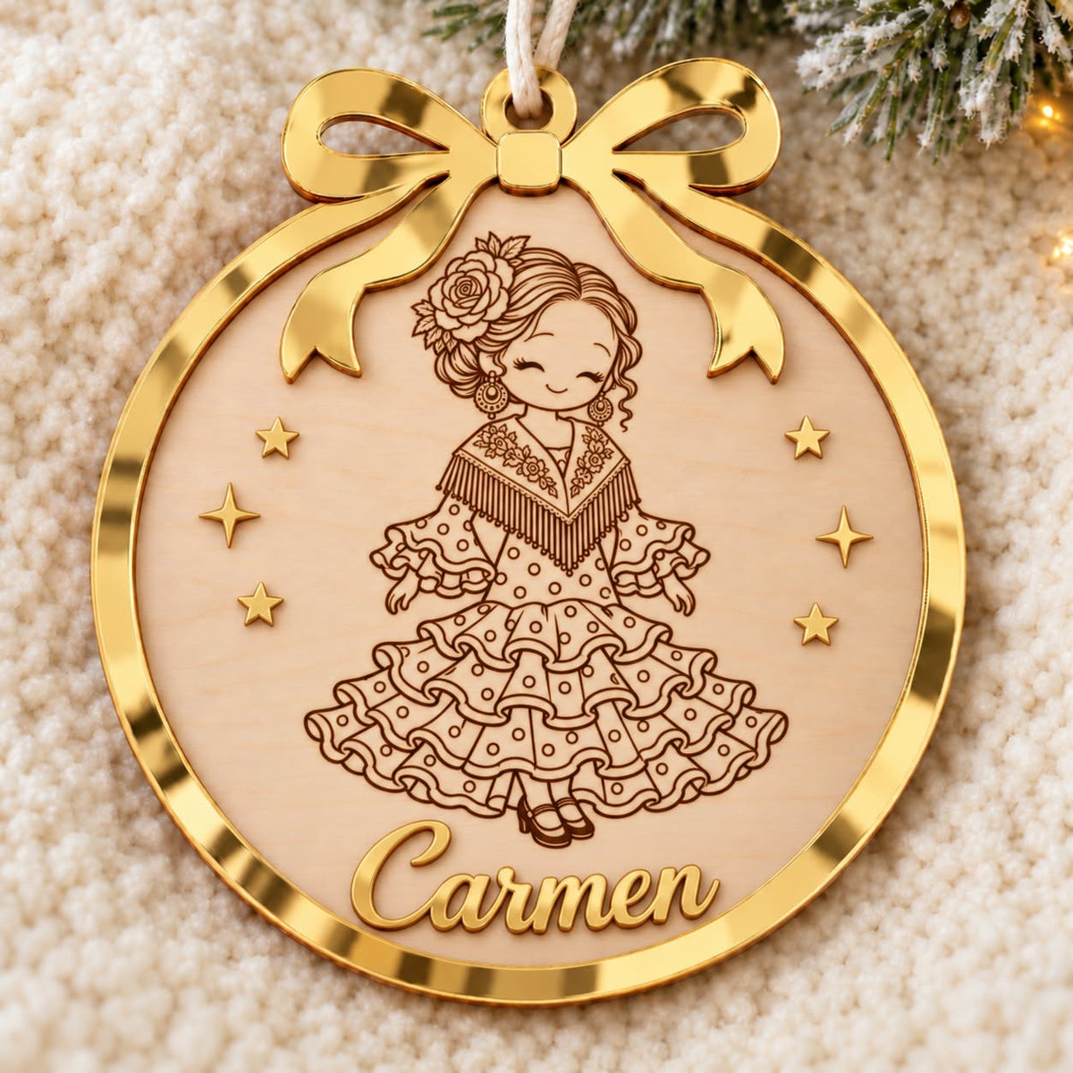 Adorno navidad personalizado traje regional