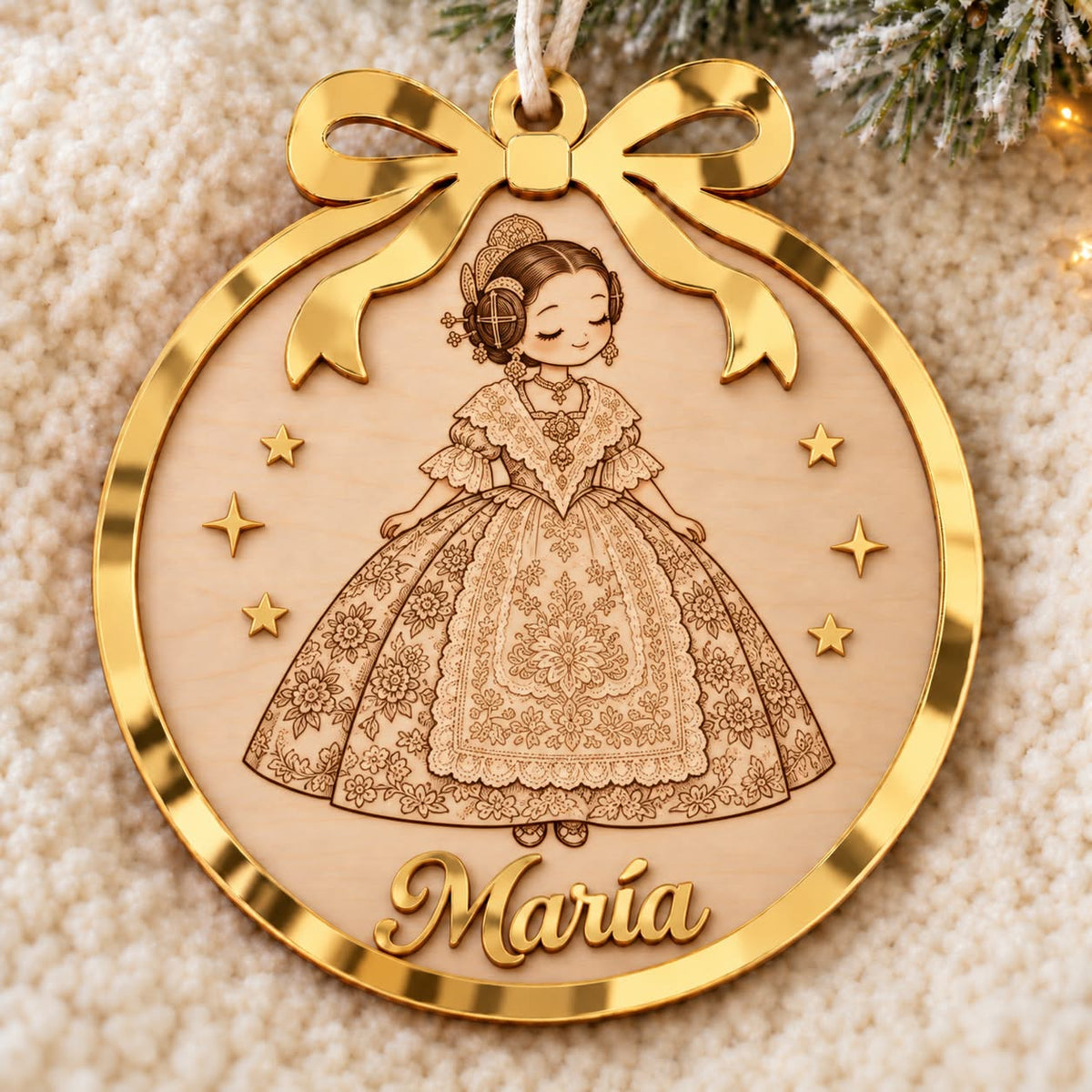 Adorno navidad personalizado traje regional