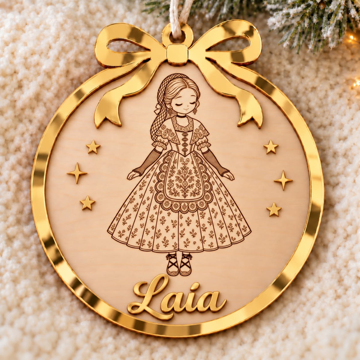 Adorno navidad personalizado traje regional