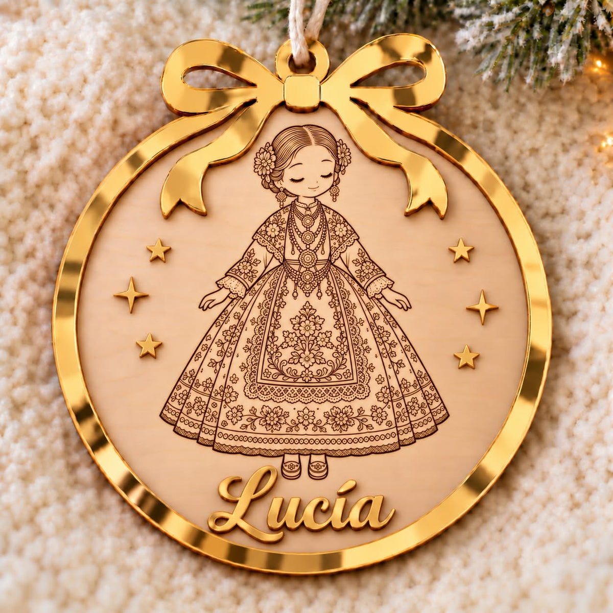 Adorno navidad personalizado traje regional