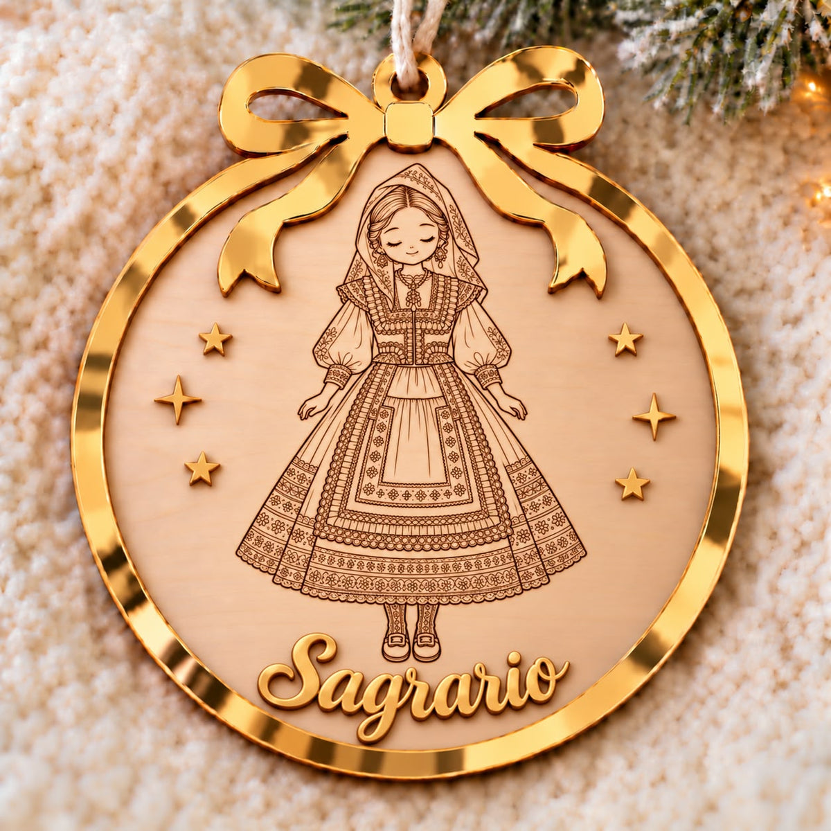 Adorno navidad personalizado traje regional