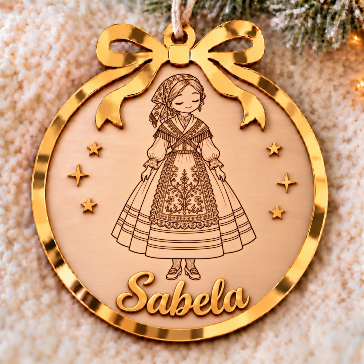 Adorno navidad personalizado traje regional
