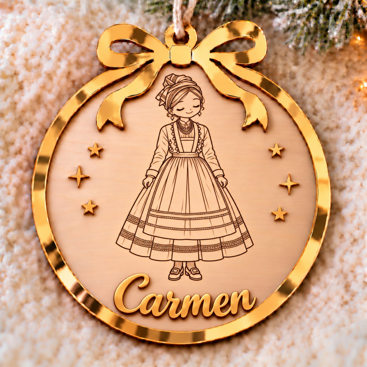 Adorno navidad personalizado traje regional