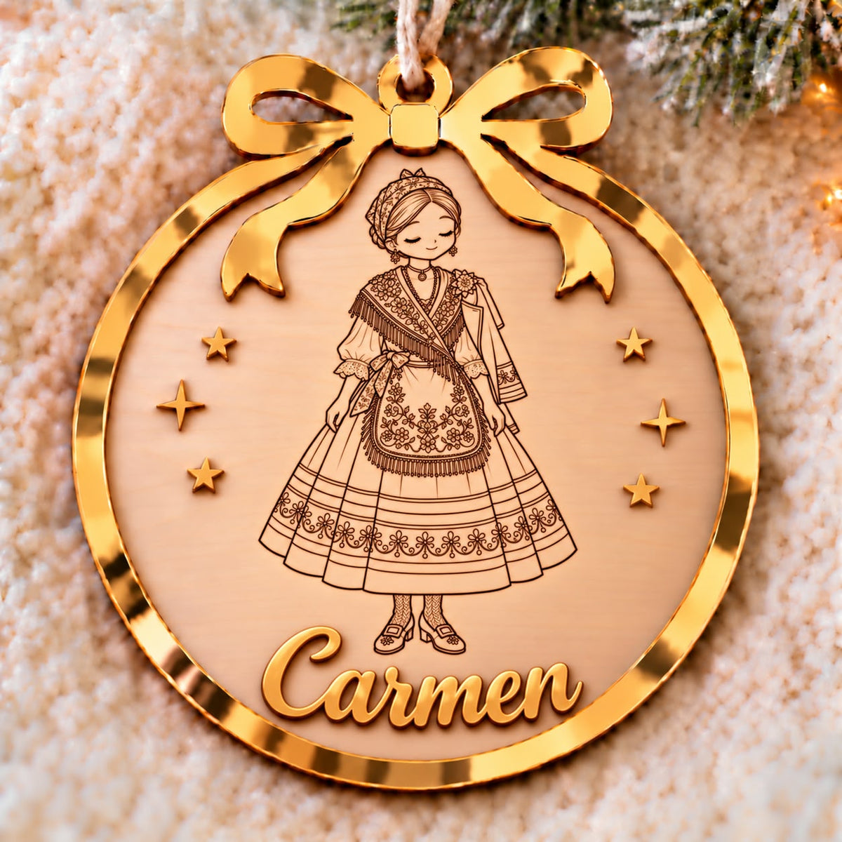 Adorno navidad personalizado traje regional