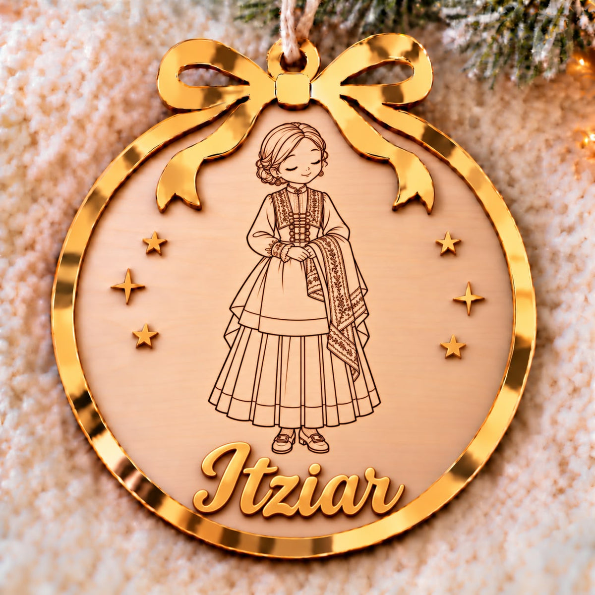 Adorno navidad personalizado traje regional