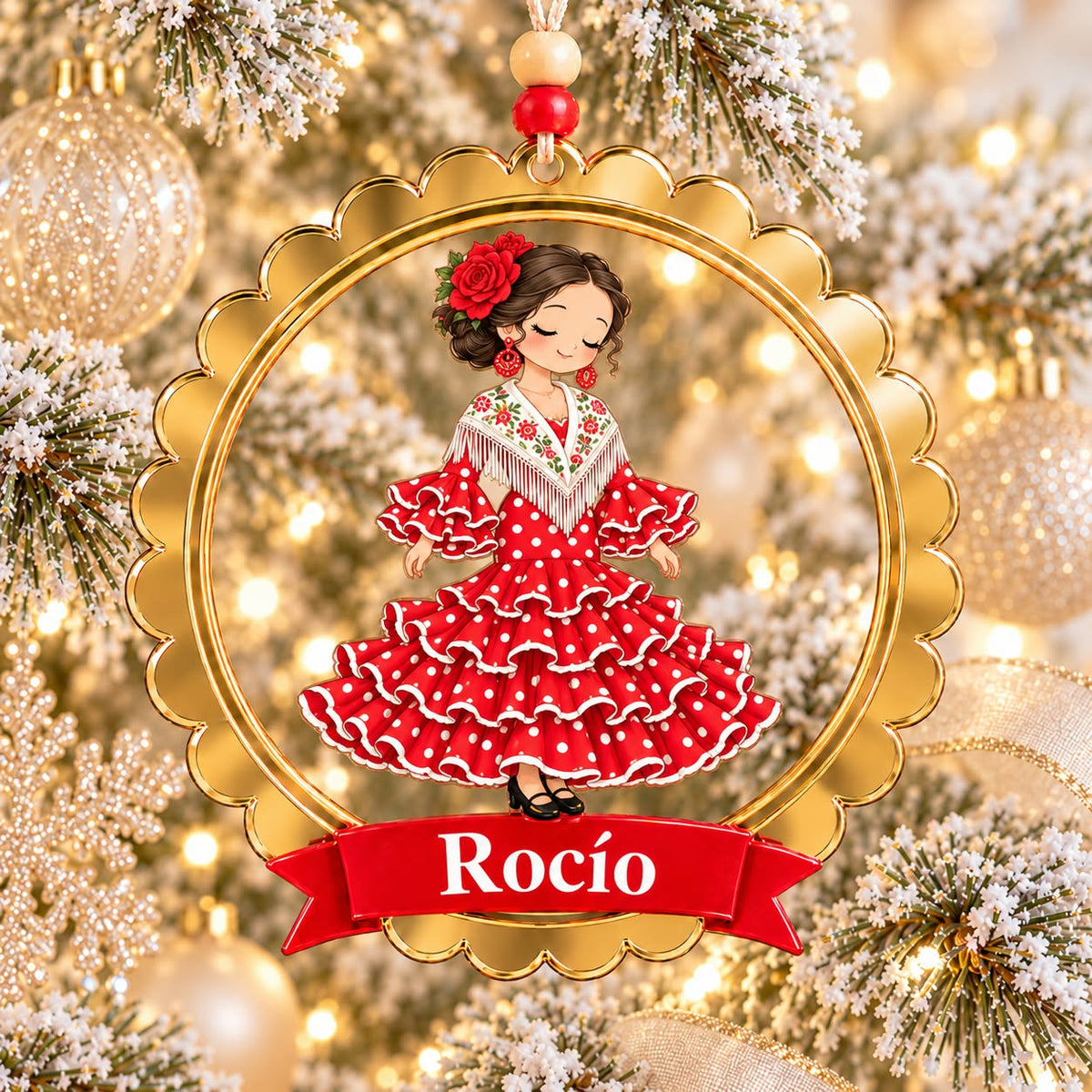 Adorno de Navidad regional personalizado color