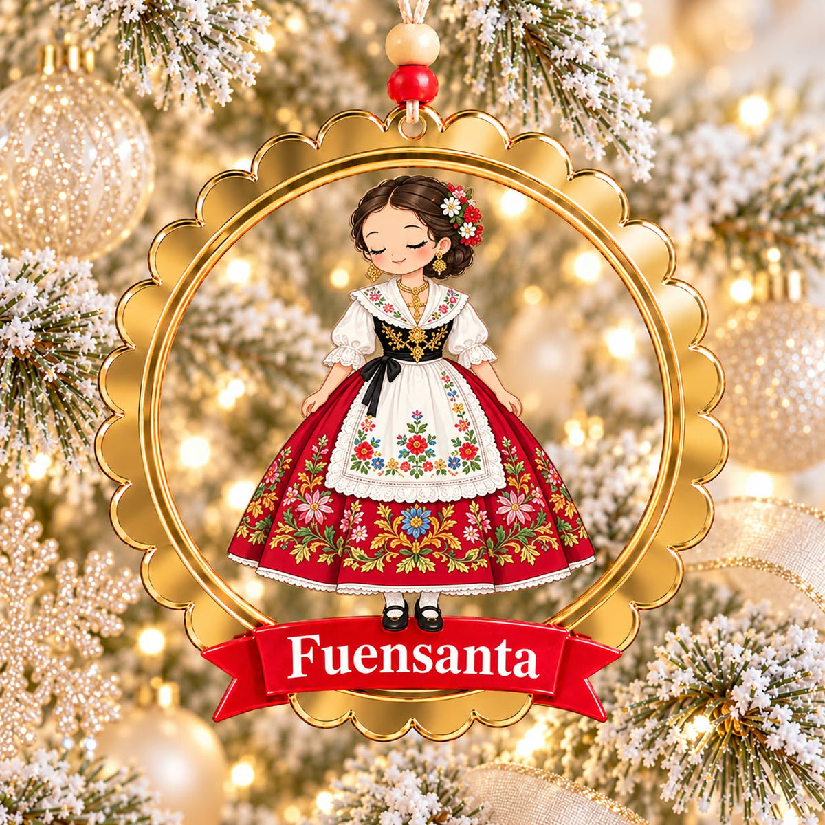 Adorno de Navidad regional personalizado color