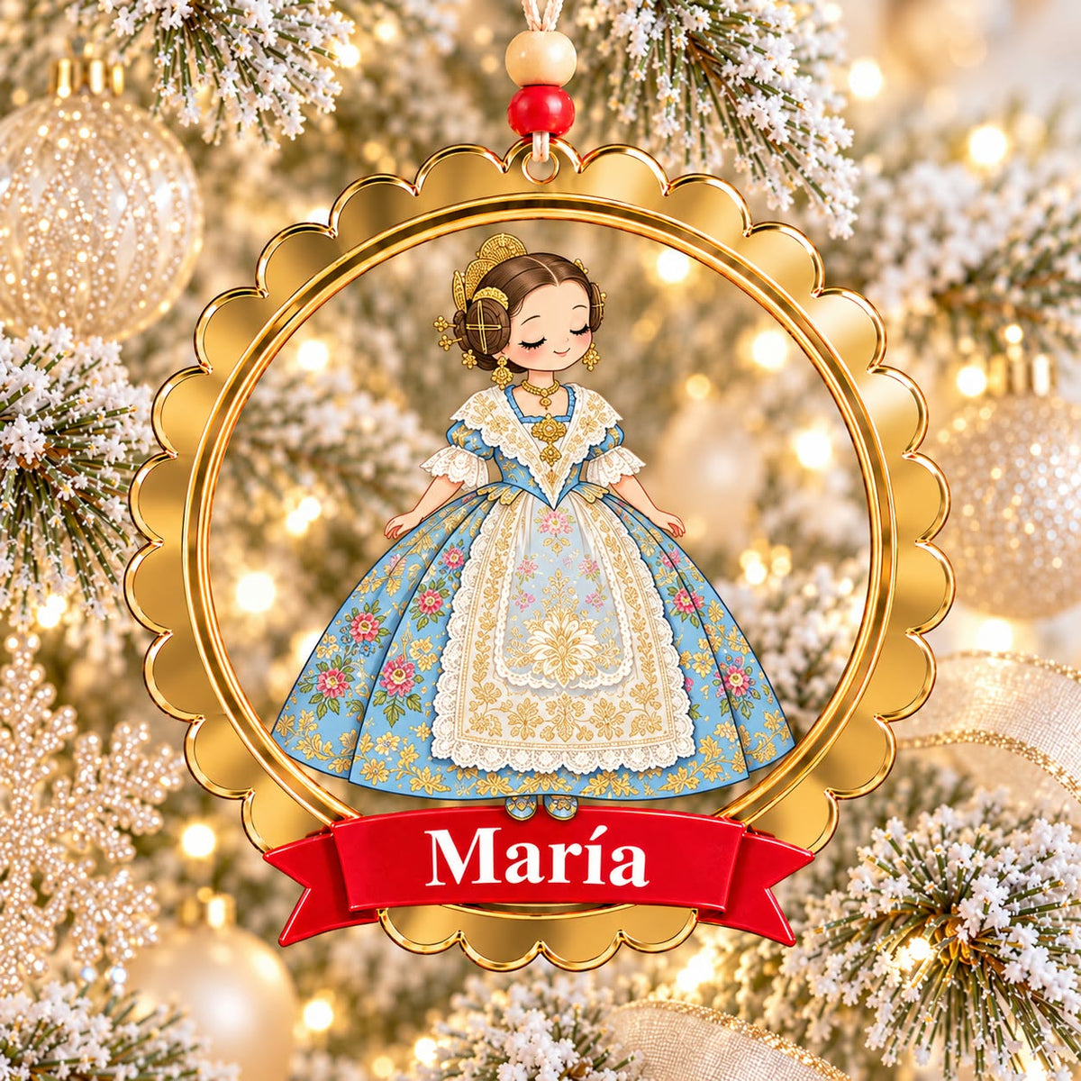 Adorno de Navidad regional personalizado color