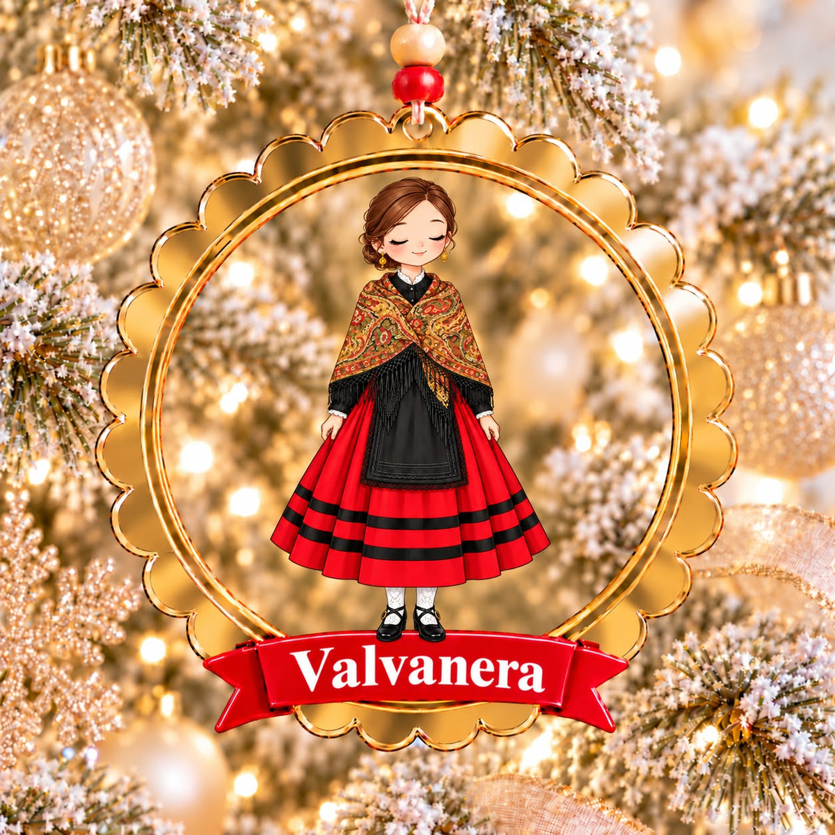 Adorno de Navidad regional personalizado color