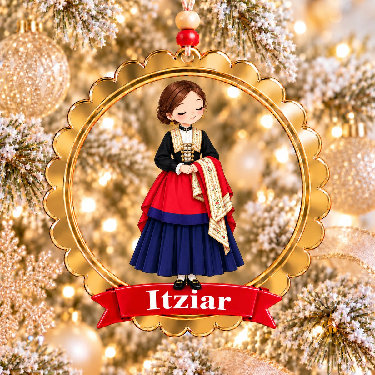 Adorno de Navidad regional personalizado color