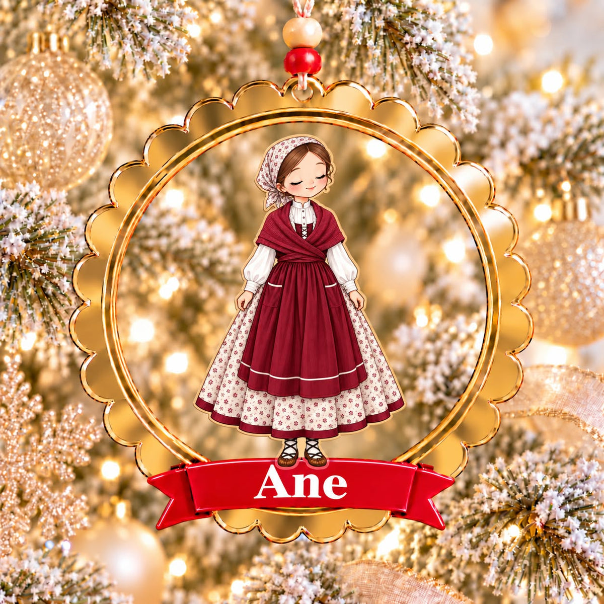 Adorno de Navidad regional personalizado color