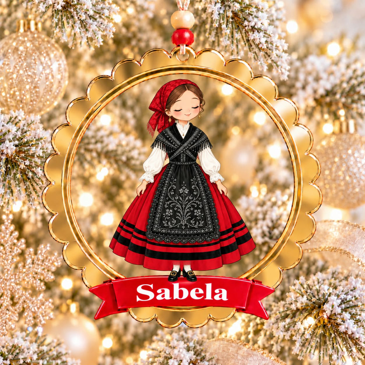 Adorno de Navidad regional personalizado color