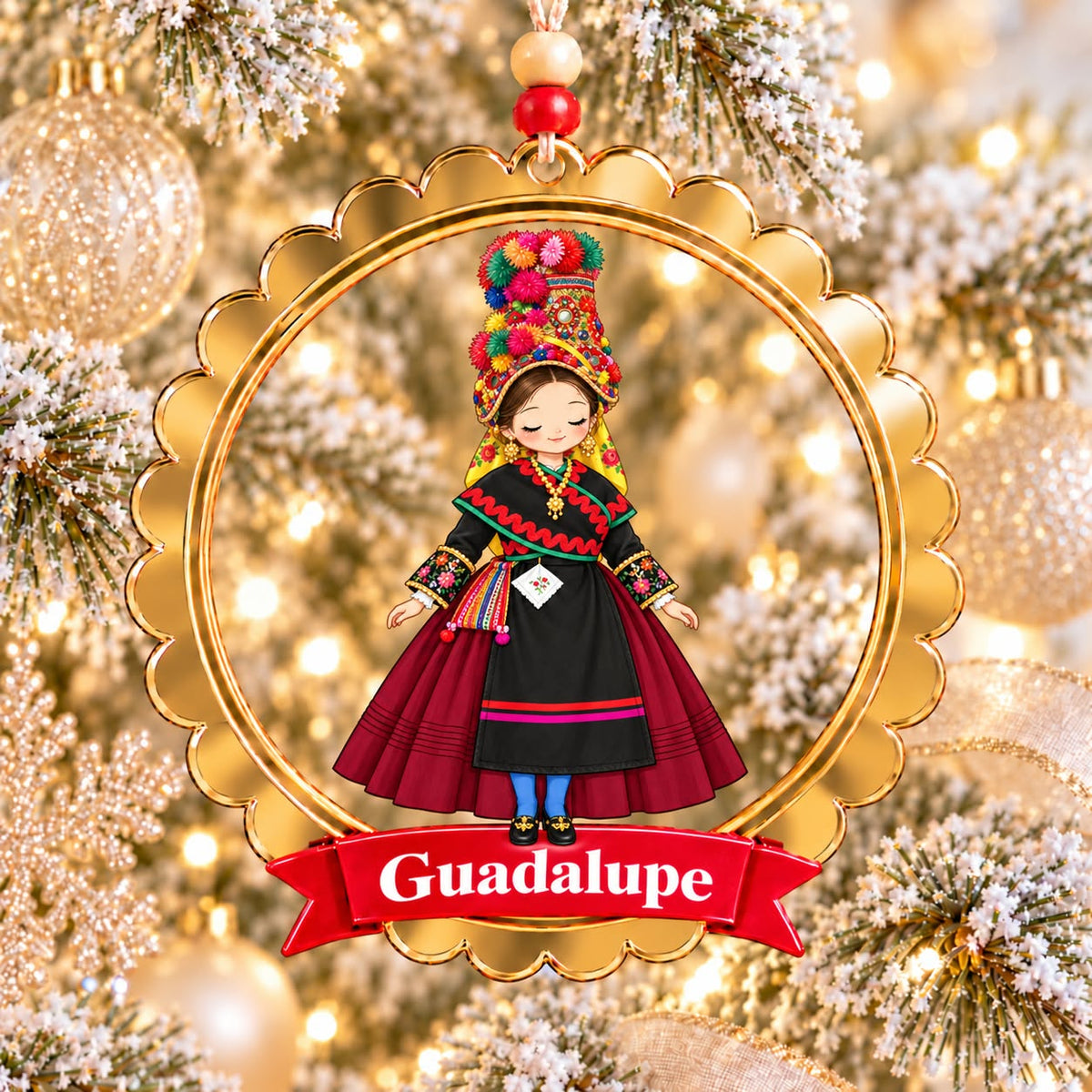 Adorno de Navidad regional personalizado color