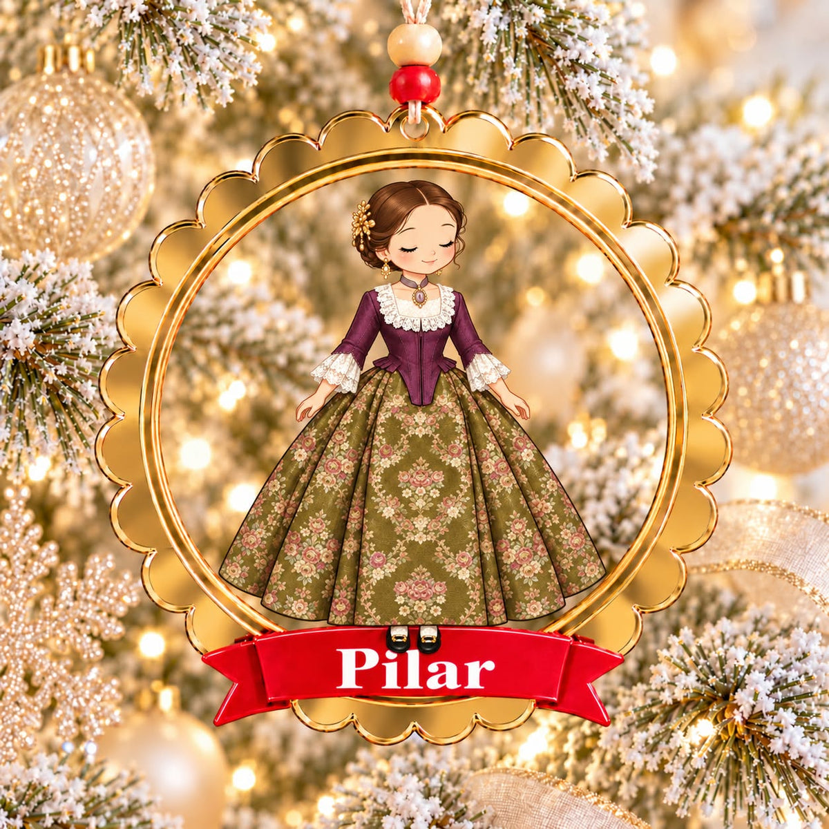 Adorno de Navidad regional personalizado color