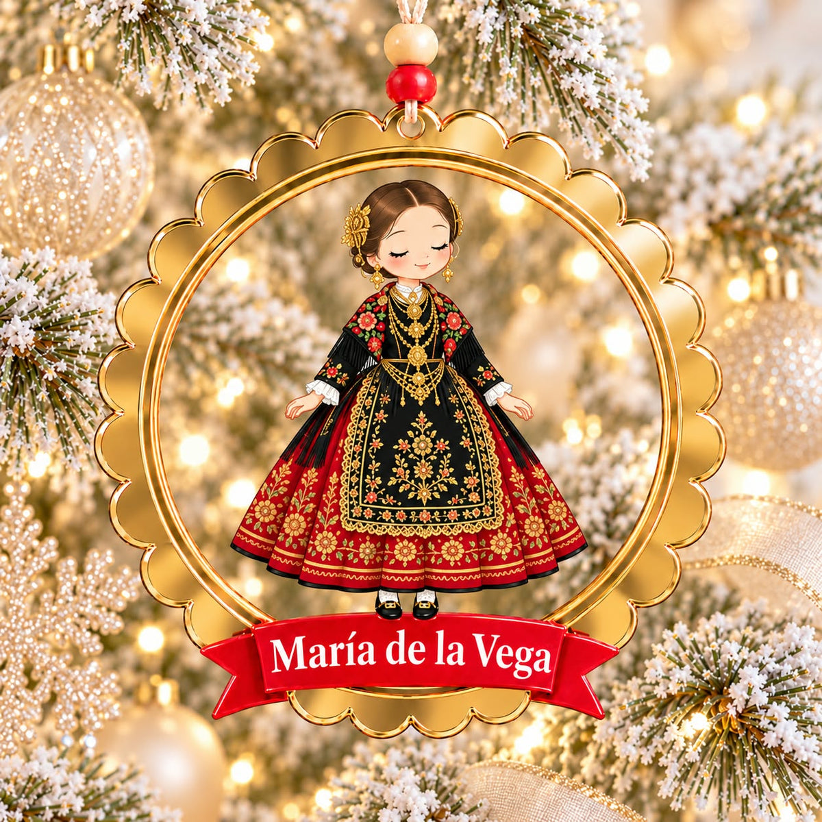Adorno de Navidad regional personalizado color