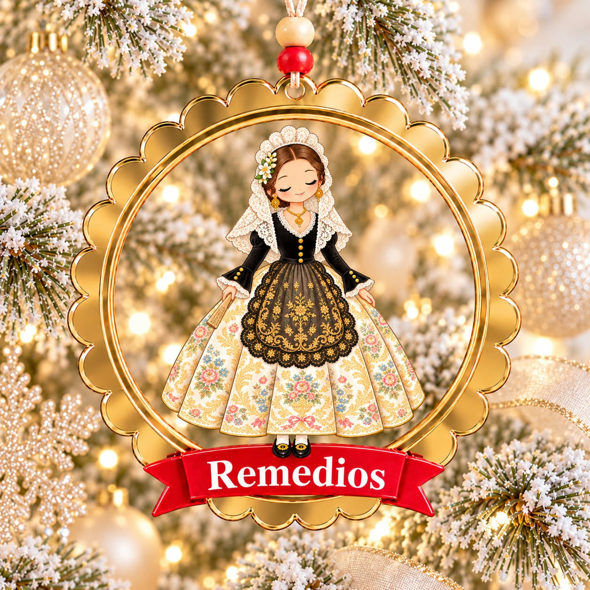 Adorno de Navidad regional personalizado color