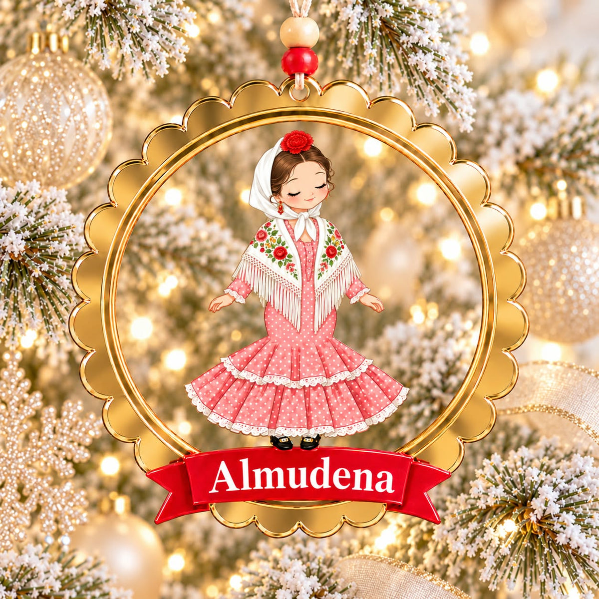 Adorno de Navidad regional personalizado color