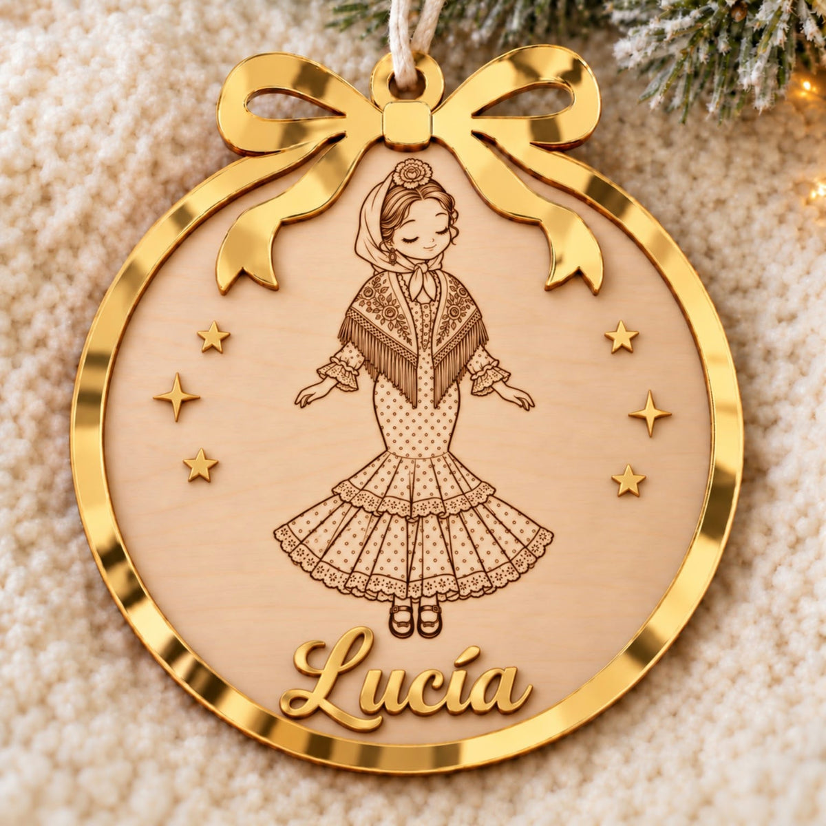 Adorno navidad personalizado traje regional
