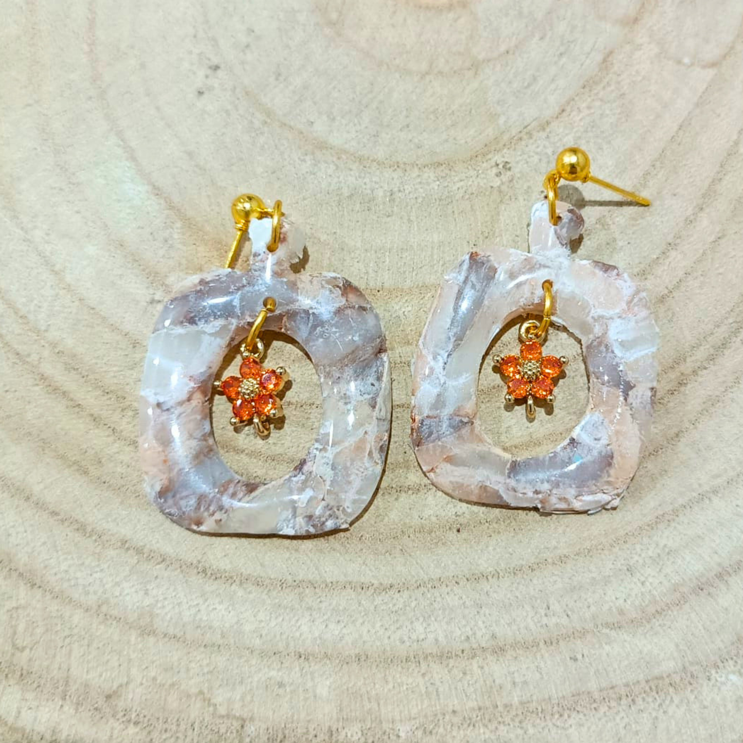 PENDIENTES CALABAZA MARMOLADA