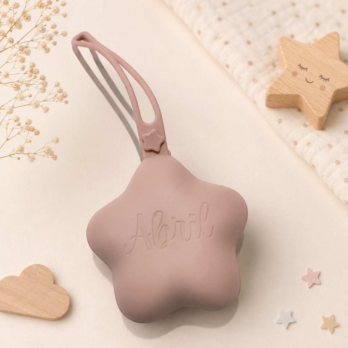 Portachupete Estrella Personalizado con Nombre Grabado, detalle 2