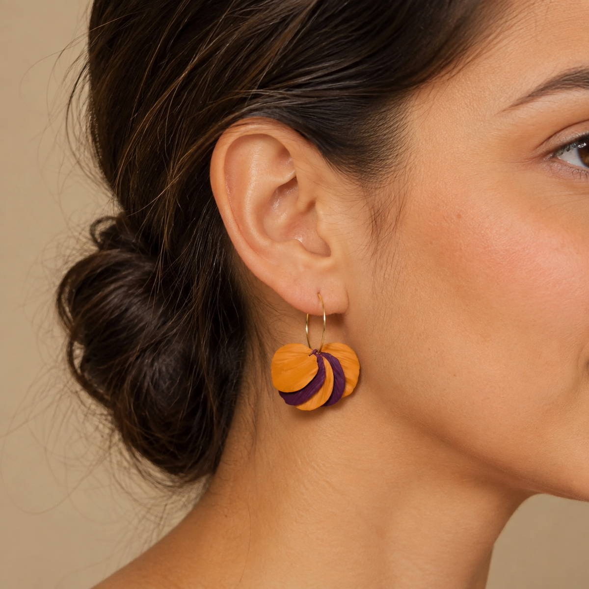 Pendientes Petalos de Otoño, detalle 2