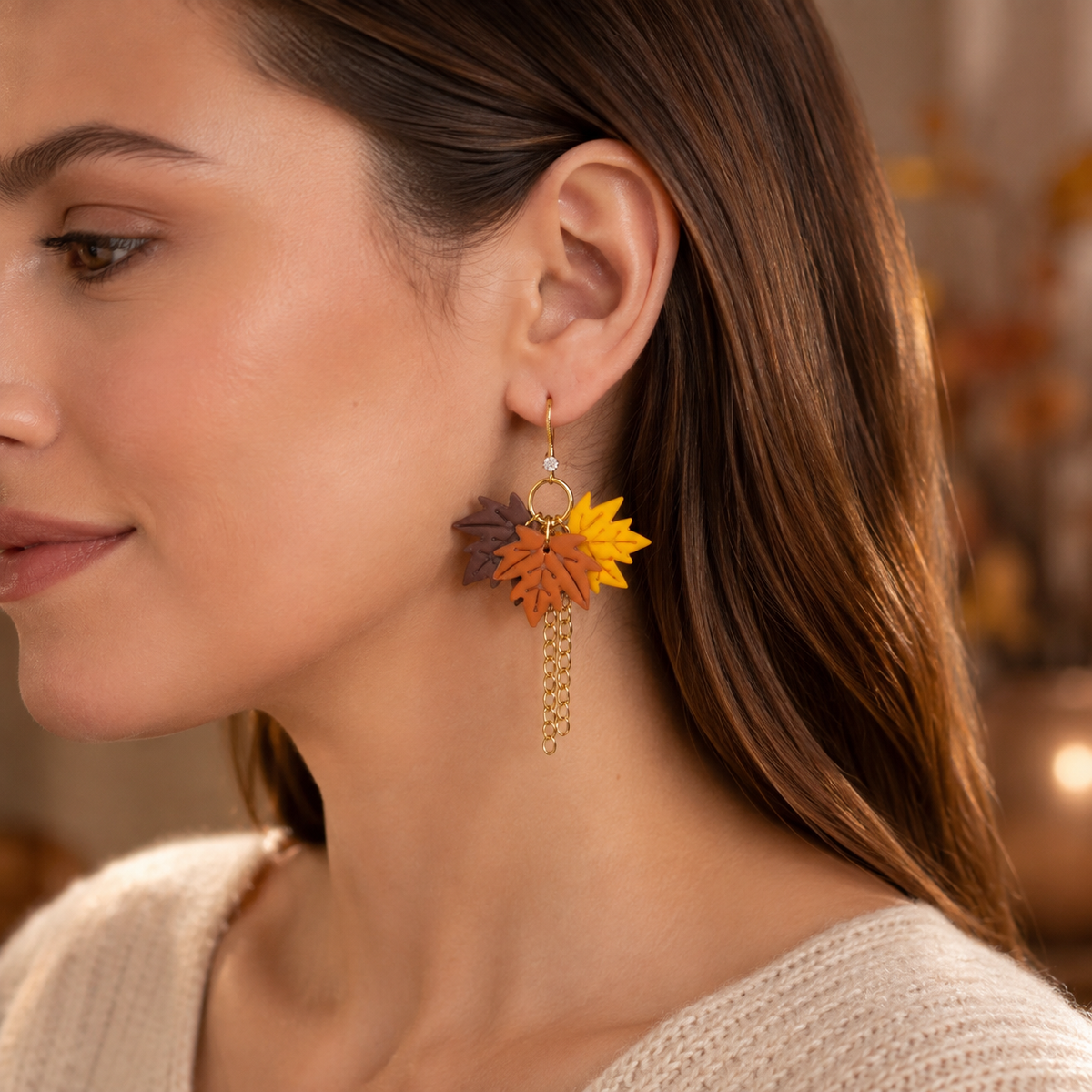 Pendientes Maple, detalle 2