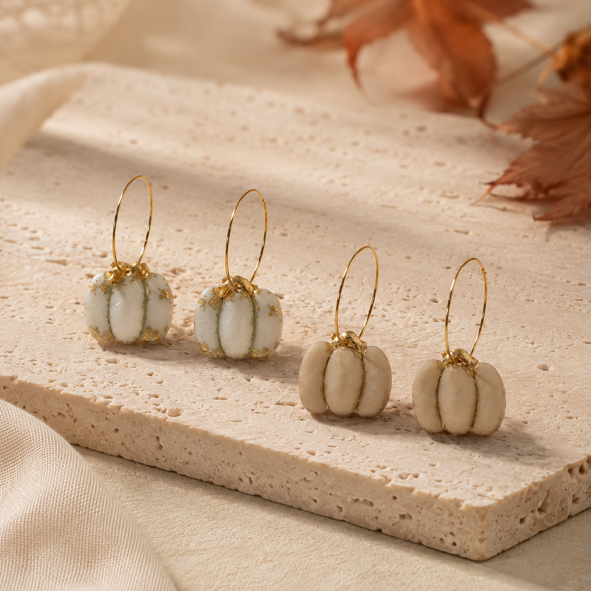Pendientes Calabaza Gold Aro