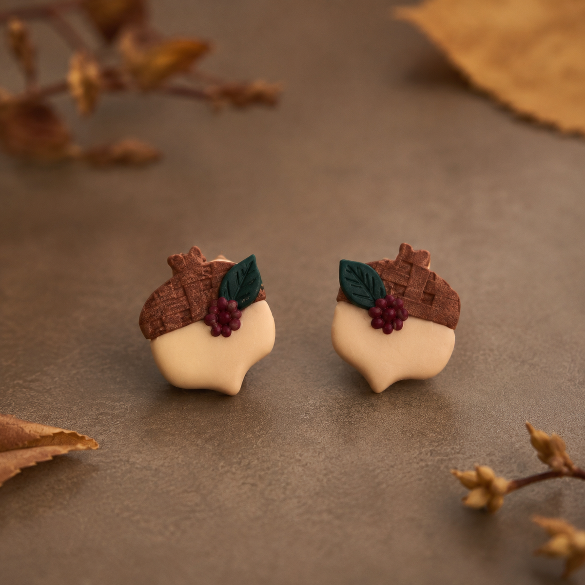 Pendientes Hoja de Otoño, detalle 5