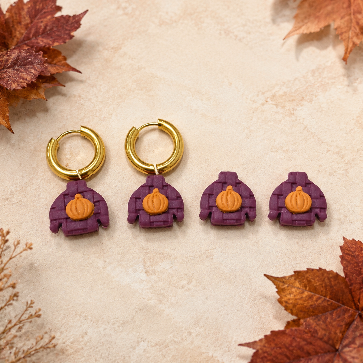 Pendientes Jersey de Otoño