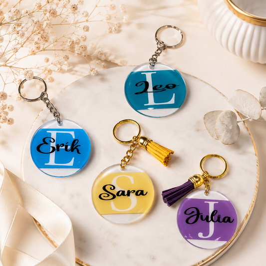 Llavero Colores Inicial Personalizado