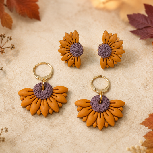 Pendientes Medio Girasol